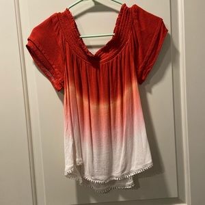 Off the shoulder ombré top